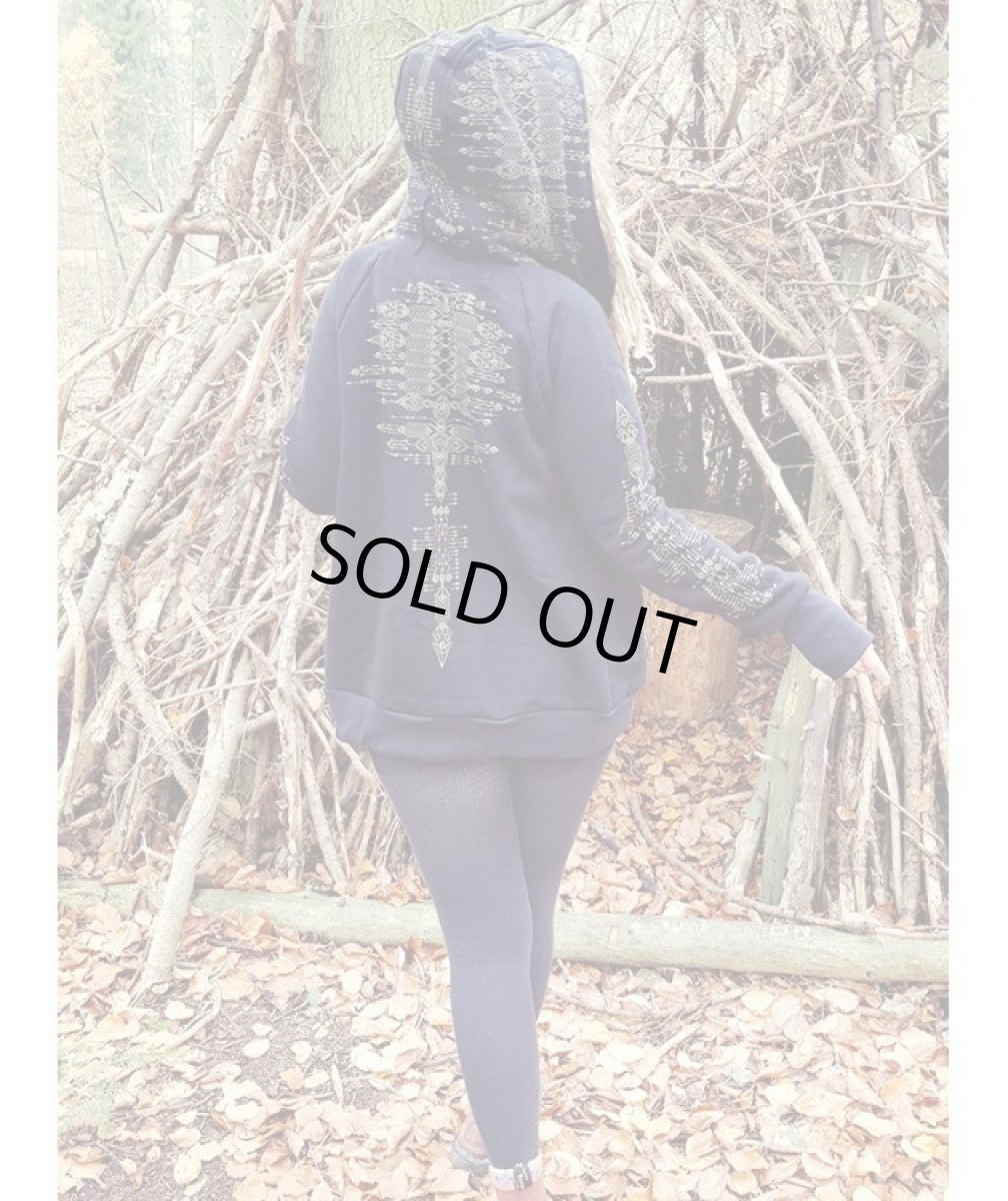 画像4: PLAZMA - ASTARTA レディース ジップアップ パーカー／ブラック (4)