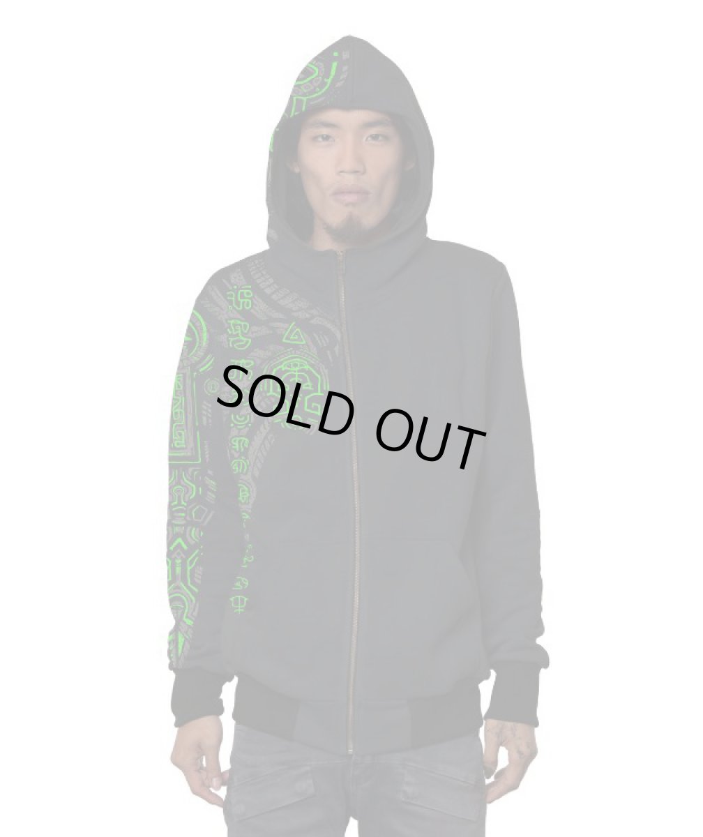 画像2: PLAZMA - SIDEFORM メンズ ジップアップ パーカー／ブラック (2)