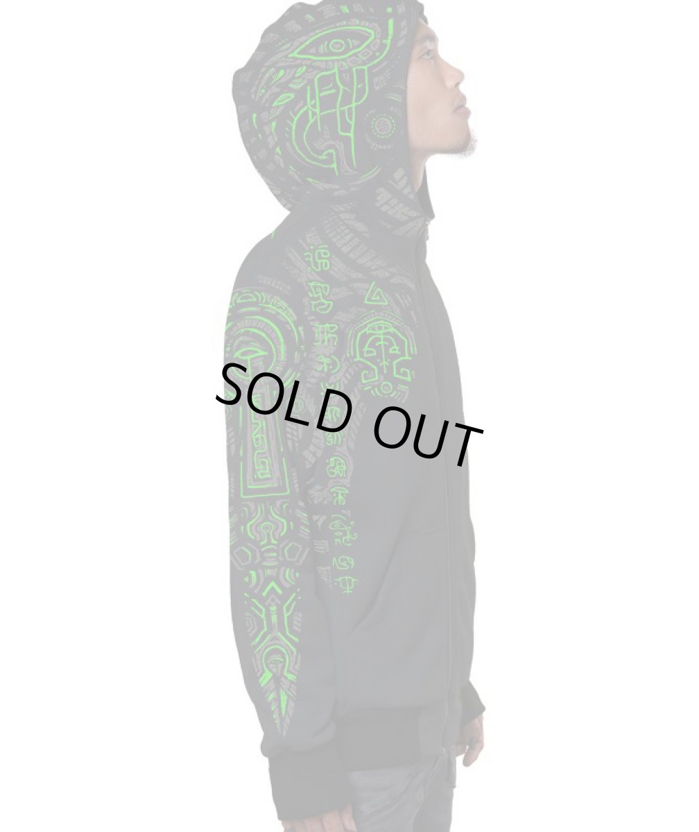 画像4: PLAZMA - SIDEFORM メンズ ジップアップ パーカー／ブラック (4)