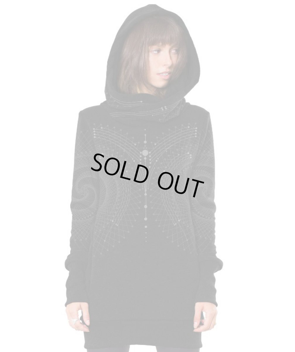 画像2: PLAZMA - VENUS レディース プルオーバー パーカー／ブラック (2)