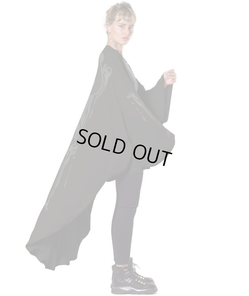 画像2: PLAZMA - YUKATA レディース カーディガン／ブラック (2)