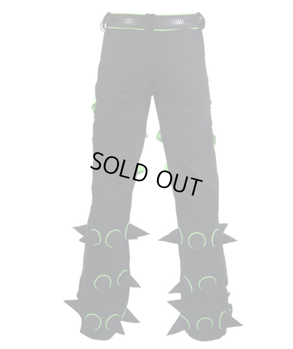 画像2: SPACE TRIBE - メンズ パンツ Spikey Pants （UV Lime） (2)