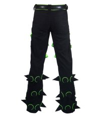 画像2: SPACE TRIBE - メンズ パンツ Spikey Pants （UV Lime） (2)