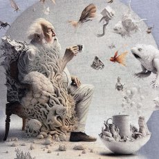 画像2: 【2023年限定モデル】Imaginary Foundation メンズTシャツ「Darwins Tea break ／ パウダーブルー」 (2)