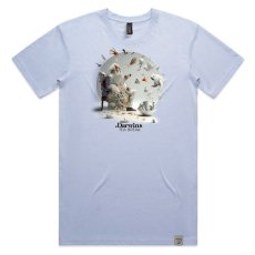 画像1: 【2023年限定モデル】Imaginary Foundation メンズTシャツ「Darwins Tea break ／ パウダーブルー」 (1)