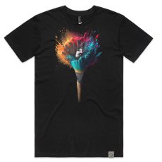 画像1: Imaginary Foundation メンズTシャツ「Big Brush ／ ブラック」 (1)