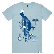 画像1: 【20周年記念モデル】Imaginary Foundation メンズTシャツ「Golden Diagram ／ ペールブルー」 (1)