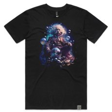 画像1: 【再販なし限定版】Imaginary Foundation メンズTシャツ「Heroes of the Imagination Einstein ／ ブラック」 (1)