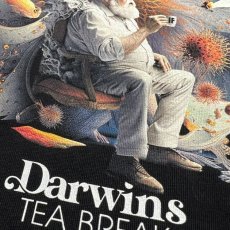 画像4: 【2023年限定モデル】Imaginary Foundation メンズ プルオーバーパーカー「Darwins Tea break ／ ブラック」 (4)