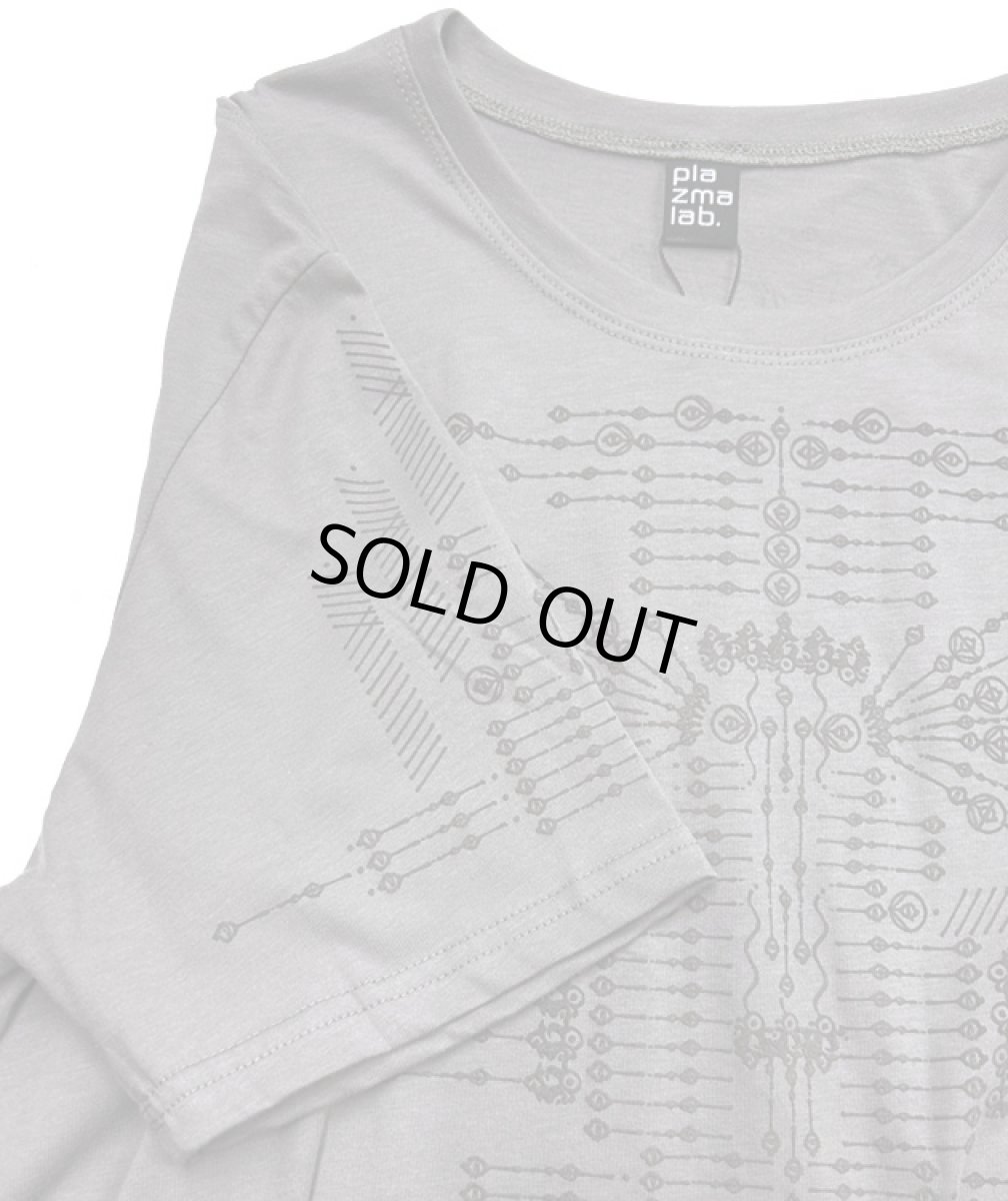 画像4: PLAZMA - Astarta メンズ 半袖Tシャツ／ストーングレー (4)