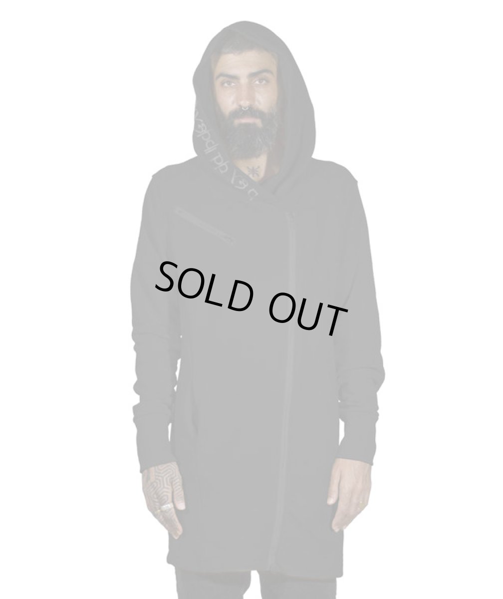 画像2: PLAZMA - CARABINE メンズ サイドジッパー フードジャケット／ブラック (2)