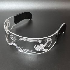 画像1: LED Luminous Glasses 光るサイバーゴーグル サングラス (1)