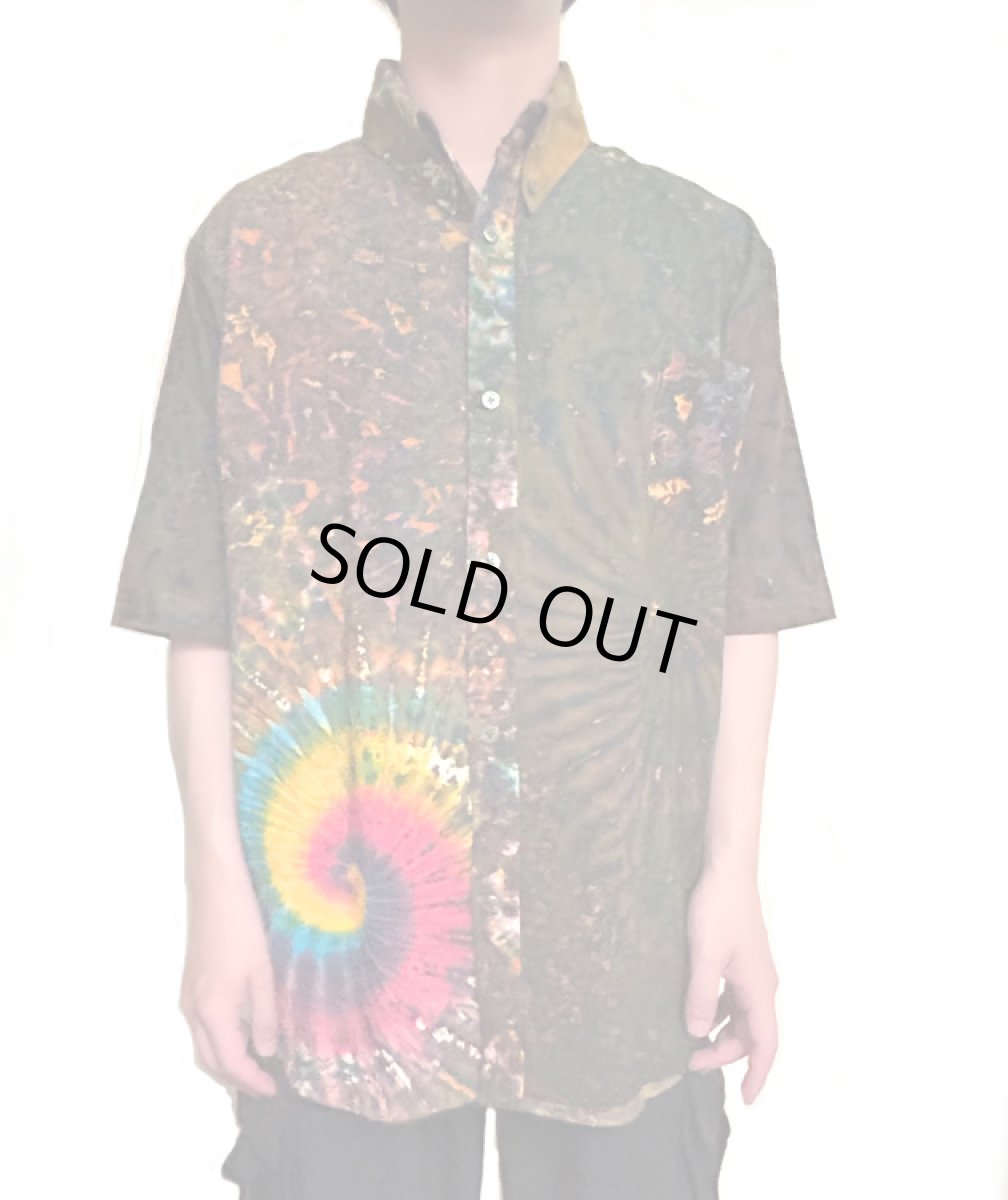 画像3: GRATEFUL TIE-DYE FACTORY メンズ 半袖ボタンシャツ（Lサイズ） (3)