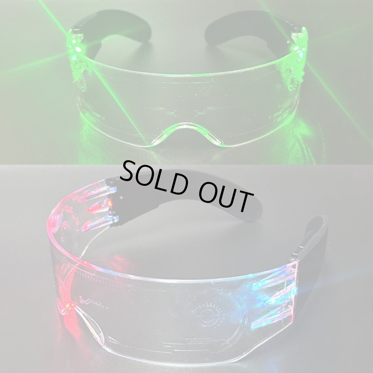 画像6: LED Luminous Glasses 光るサイバーゴーグル サングラス (6)