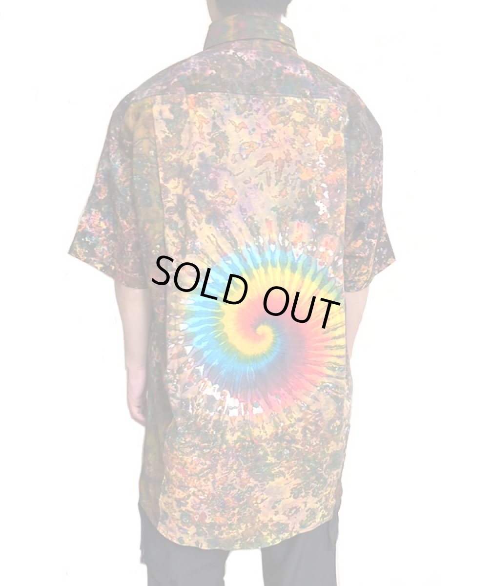 画像5: GRATEFUL TIE-DYE FACTORY メンズ 半袖ボタンシャツ（XXLサイズ） (5)
