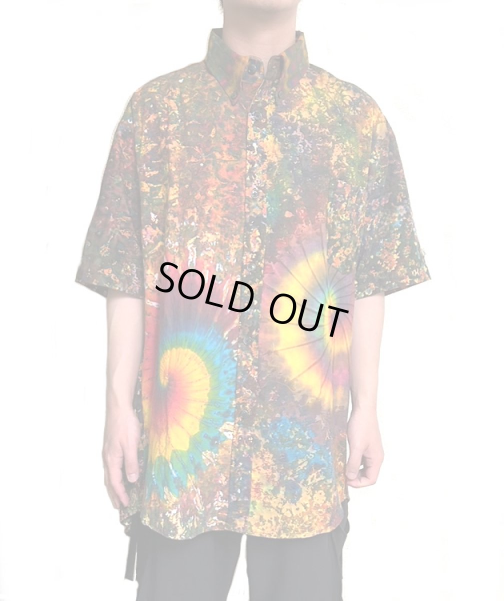画像3: GRATEFUL TIE-DYE FACTORY メンズ 半袖ボタンシャツ（XXLサイズ） (3)