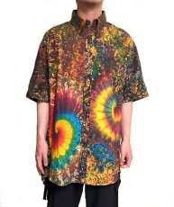 画像3: GRATEFUL TIE-DYE FACTORY メンズ 半袖ボタンシャツ（XXLサイズ） (3)