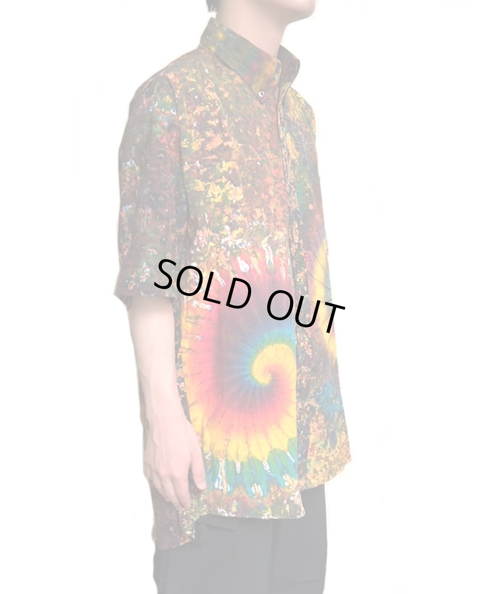 画像4: GRATEFUL TIE-DYE FACTORY メンズ 半袖ボタンシャツ（XXLサイズ） (4)