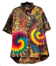 画像1: GRATEFUL TIE-DYE FACTORY メンズ 半袖ボタンシャツ（XXLサイズ） (1)