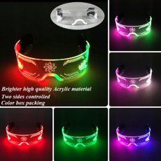 画像5: LED Luminous Glasses 光るサイバーゴーグル サングラス (5)