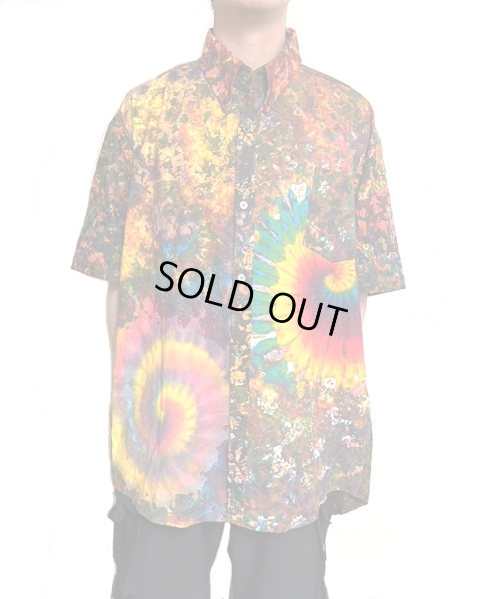 画像3: GRATEFUL TIE-DYE FACTORY メンズ 半袖ボタンシャツ(XXLサイズ) (3)