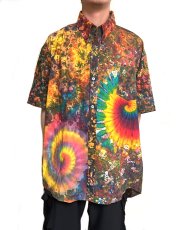 画像3: GRATEFUL TIE-DYE FACTORY メンズ 半袖ボタンシャツ（XXLサイズ） (3)