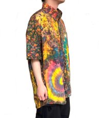 画像4: GRATEFUL TIE-DYE FACTORY メンズ 半袖ボタンシャツ（XXLサイズ） (4)