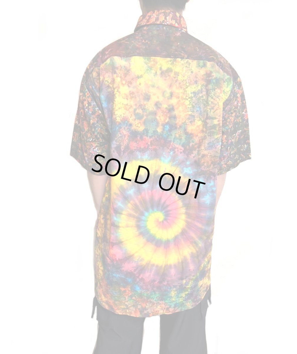 画像5: GRATEFUL TIE-DYE FACTORY メンズ 半袖ボタンシャツ(XXLサイズ) (5)