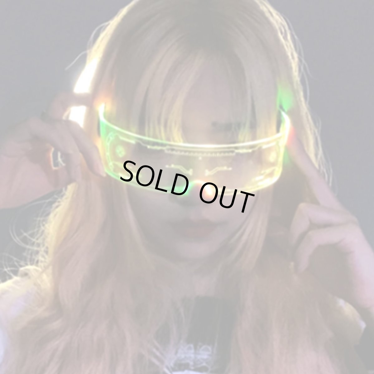 画像4: LED Luminous Glasses 光るサイバーゴーグル サングラス (4)