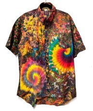 画像1: GRATEFUL TIE-DYE FACTORY メンズ 半袖ボタンシャツ（XXLサイズ） (1)