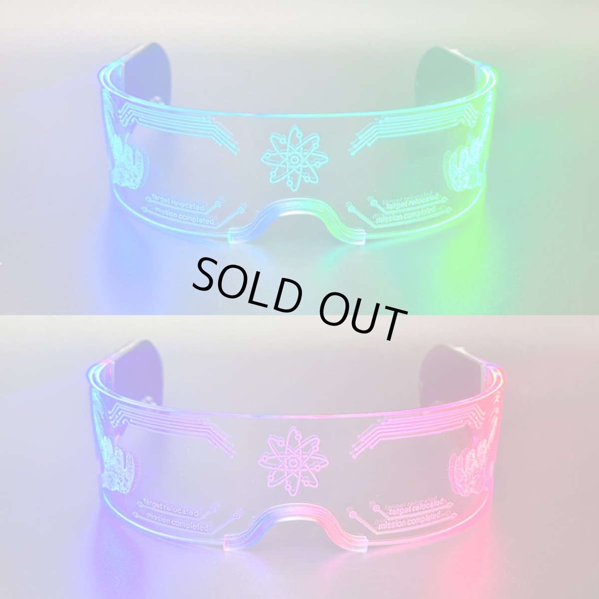 画像4: LED Luminous Glasses 光るサイバーゴーグル サングラス (4)