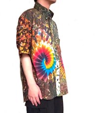 画像4: GRATEFUL TIE-DYE FACTORY メンズ 半袖ボタンシャツ（XLサイズ） (4)