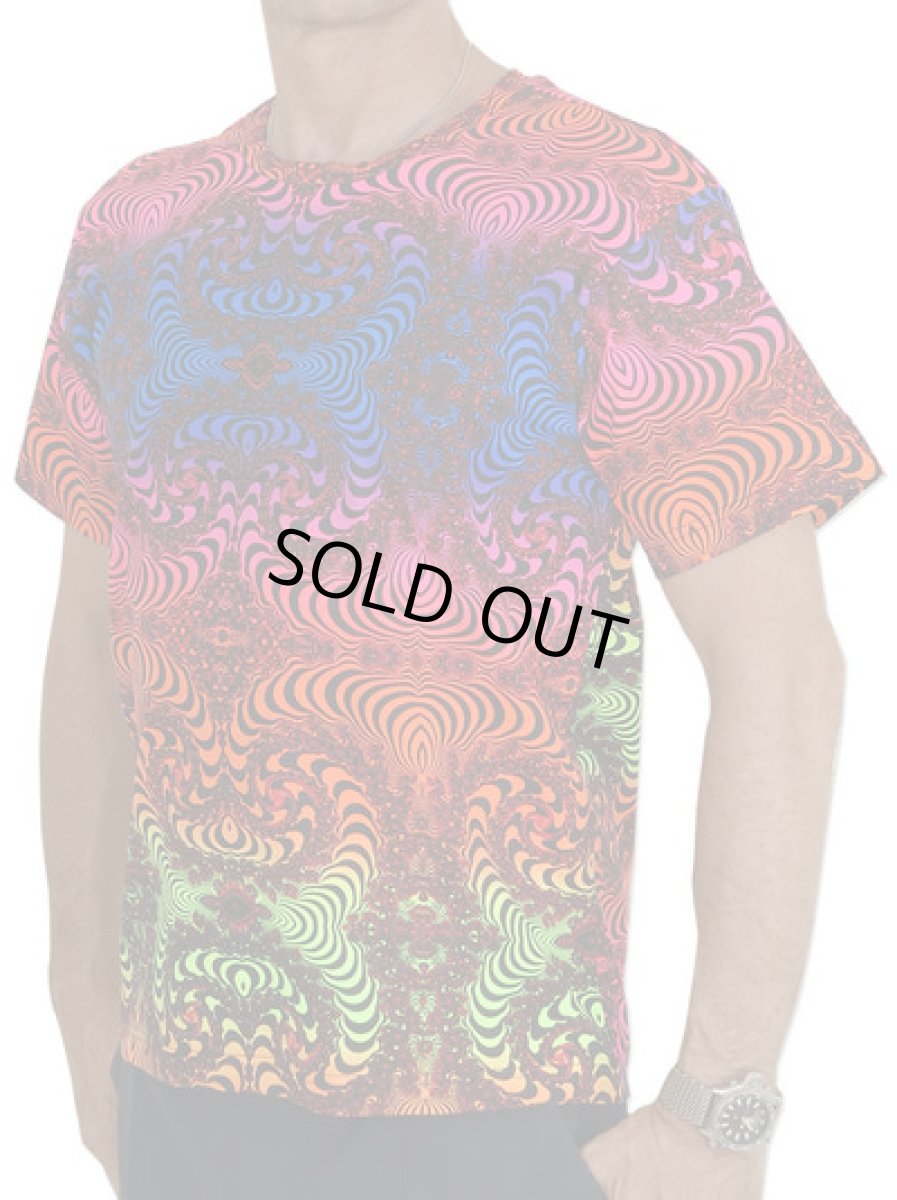 画像2: SPACE TRIBE スペーストライブ メンズ Tシャツ「Rainbow Fractal」 (2)