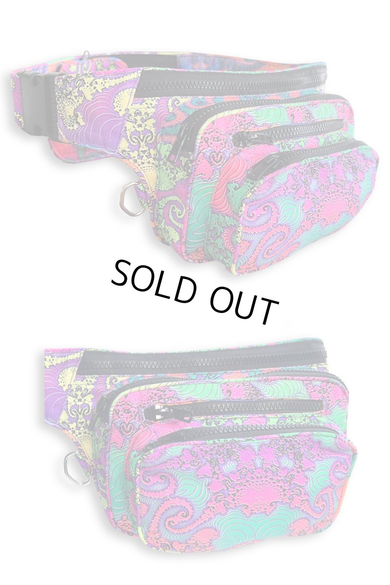 画像3: SPACE TRIBE - Utility Belt 10ポケットウエストバッグ「Rainbow Jellyfish Fractal」 (3)