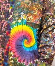 画像4: GRATEFUL TIE-DYE FACTORY メンズ 長袖ボタンシャツ（XLサイズ） (4)