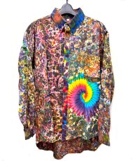 画像1: GRATEFUL TIE-DYE FACTORY メンズ 長袖ボタンシャツ（XLサイズ） (1)