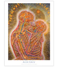 画像1: ALEX GREY アレックスグレイ ポスター「KISSING」 (1)
