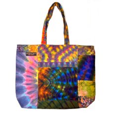 画像1: GRATEFUL TIE-DYE FACTORY パッチワーク トートバッグ (1)
