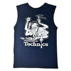 画像1: CHILL OUT PLANET - チルアウトプラネット ノースリーブ Technics / ネイビー (1)