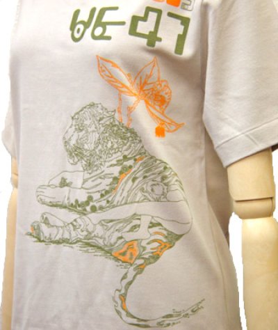 画像2: VISIBLE ELEPHANT 47レディースTシャツ「虎/ベージュ」