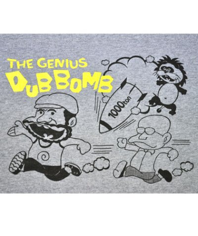画像1: MANALIBREメンズTシャツ「DUB BOMB/グレー」