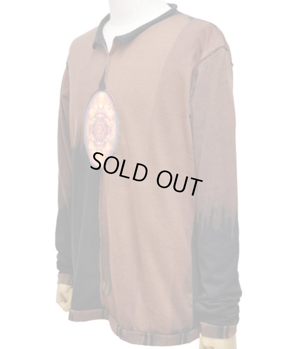 画像3: PUMAYANA メンズ・長袖カットソー「Selvayana / ブラウン×ブラック」 (3)