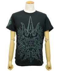 画像1: PSYLO メンズ・半袖Tシャツ「Trshu Tee / ブラック」 (1)