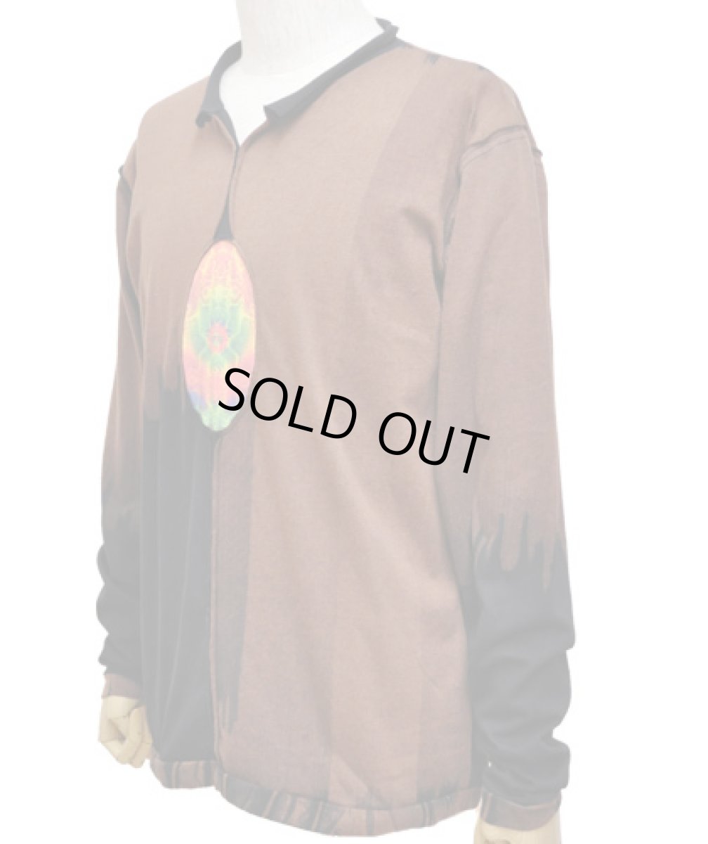 画像3: PUMAYANA メンズ・長袖カットソー/ブラウン×ブラックE (3)