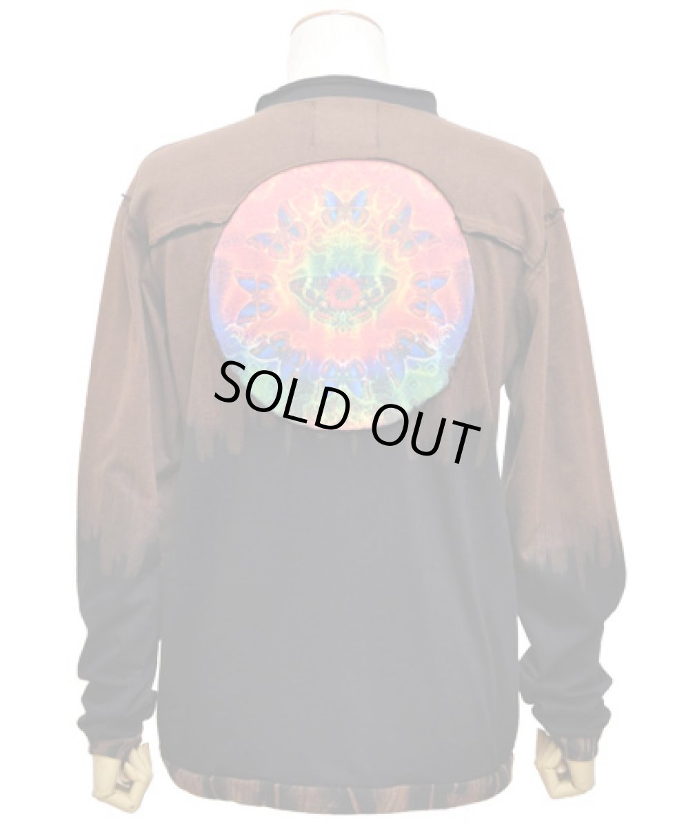 画像4: PUMAYANA メンズ・長袖カットソー/ブラウン×ブラックE (4)