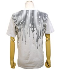 画像1: PLAZMAメンズTシャツ「LIQUID STRIPES / シルバー」 (1)