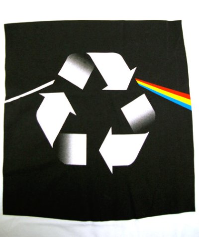 画像1: IMAGINARY FOUNDATIONメンズ半袖Tシャツ「Green Floyd/ホワイト」