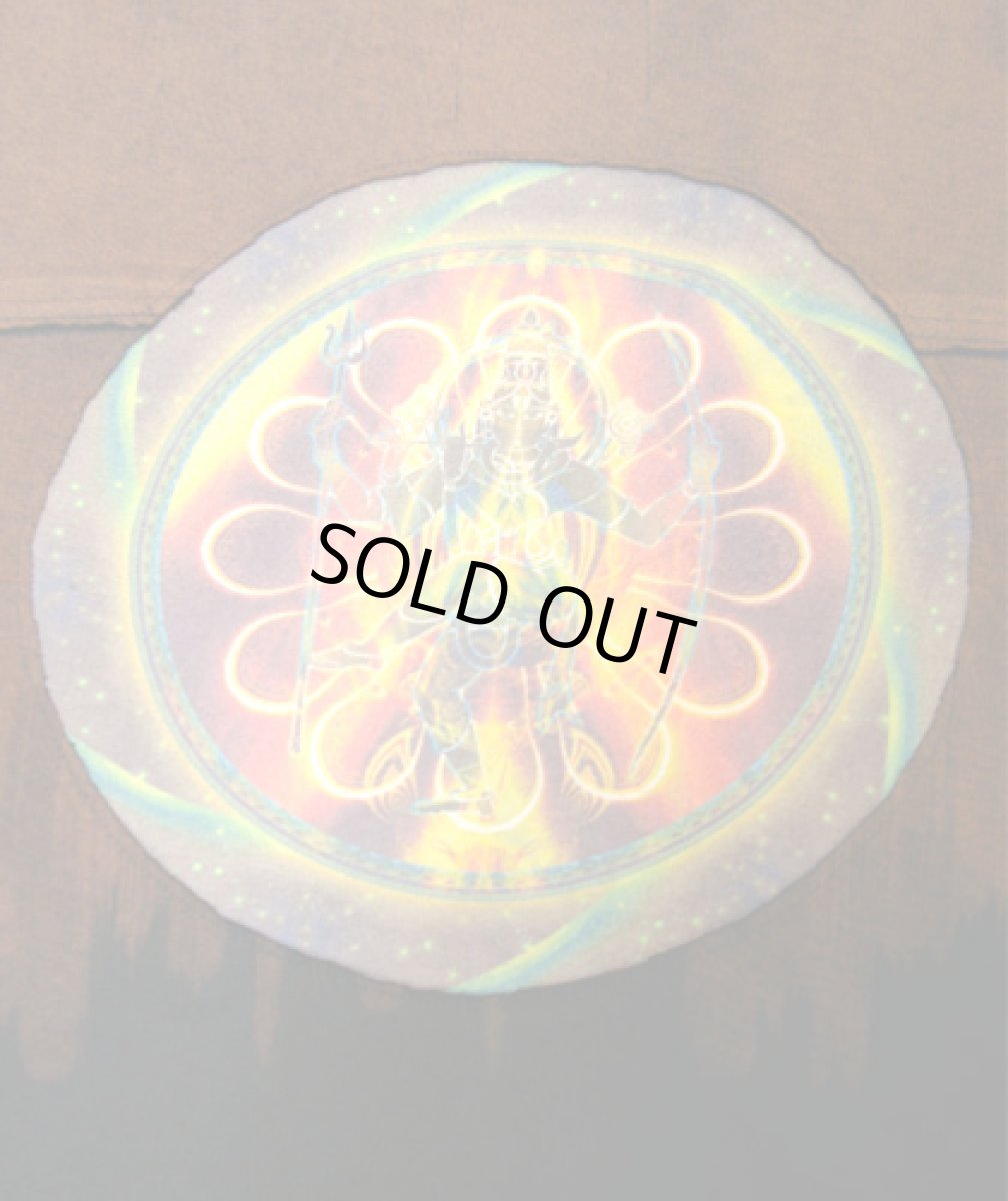 画像4: PUMAYANA メンズ・Vネック半袖Tシャツ「Shiva Powa / ブラウン×ブラック」 (4)