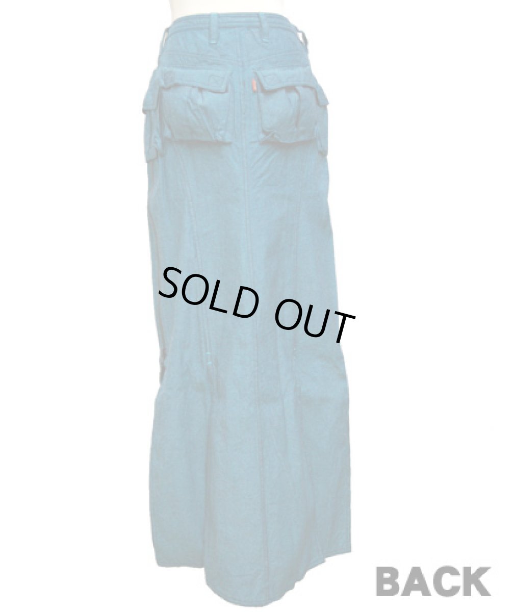 画像3: BONE ポケット・ロングスカート / ブルー (3)