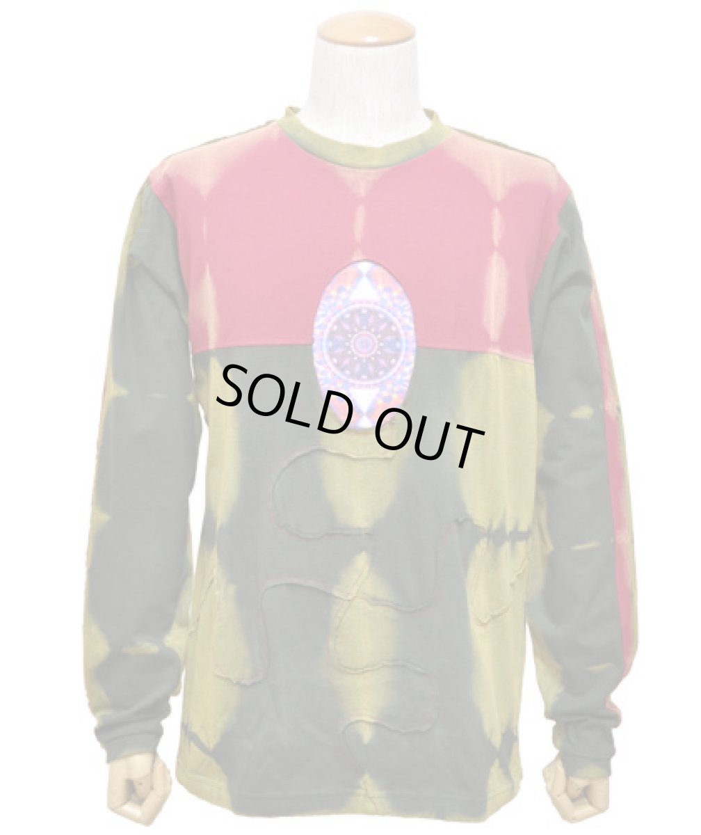 画像1: PUMAYANA メンズ・長袖カットソー「Activated DNA / レッド×グリーン」 (1)